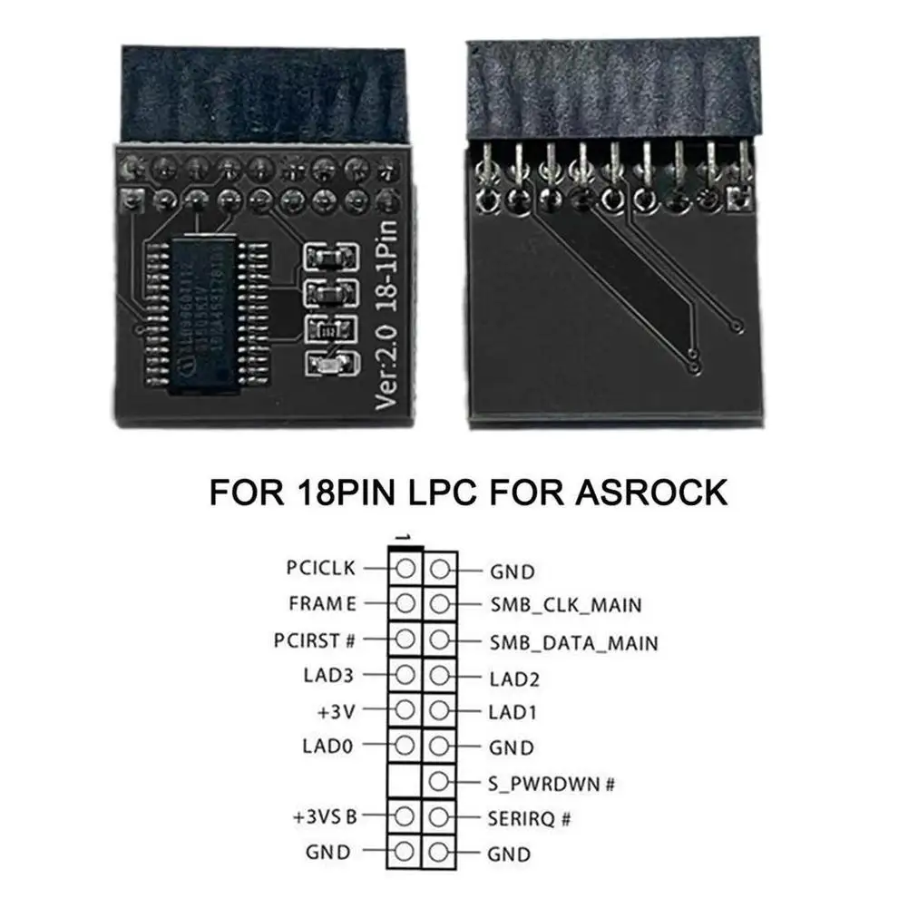 TPM 2.0 Security Module 12 14 18 20 Pin For ASUS MSI GIGABYTE ASRock Encryption Security Module Remote Card TPM 2.0 Module Board