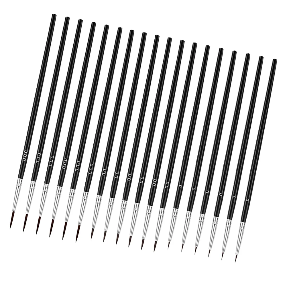 30 pezzi penna a gancio set di pennelli sottili set di dettagli pennelli in miniatura numero piccolo set di pittura in nylon per legno per acrilico, acquerello, olio