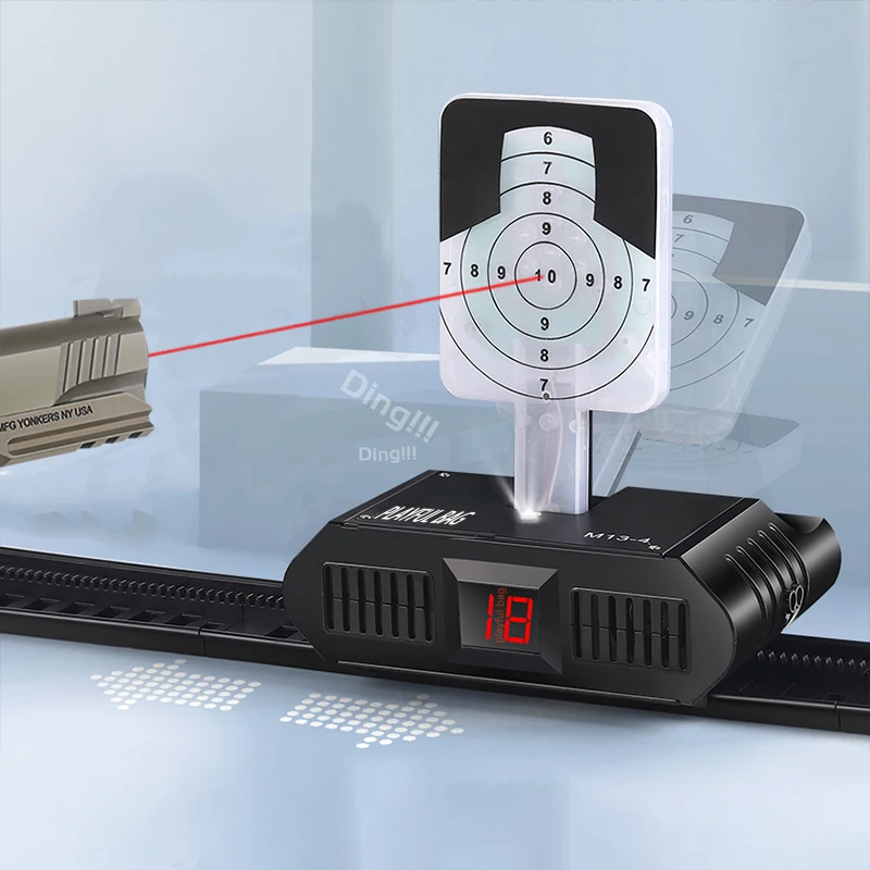 2025 อัพเกรดใหม่อัตโนมัติเต็มรูปแบบ multi-function เสียงเพลง scorer อัตโนมัติรีเซ็ตอัตโนมัติเป้าหมายเลเซอร์ของเล่นปืนยิงเป้าหมาย