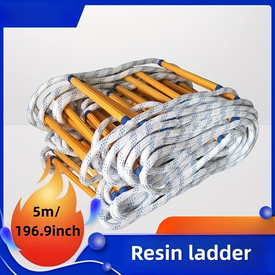 Escalera de Escape contra incendios de 5 metros, cuerda de rescate antideslizante, respuesta de seguridad en el trabajo de emergencia, autorescate, salvavidas, Escape de escalada en roca