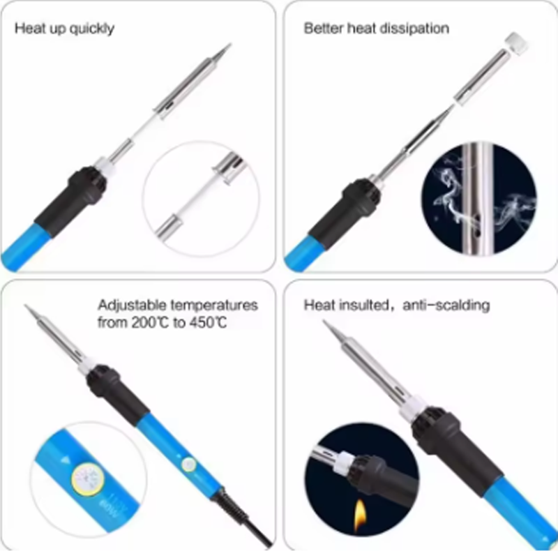 Novo ferro de solda elétrico de temperatura ajustável 60w multifuncional estação de retrabalho de solda ferramentas de reparo de calor