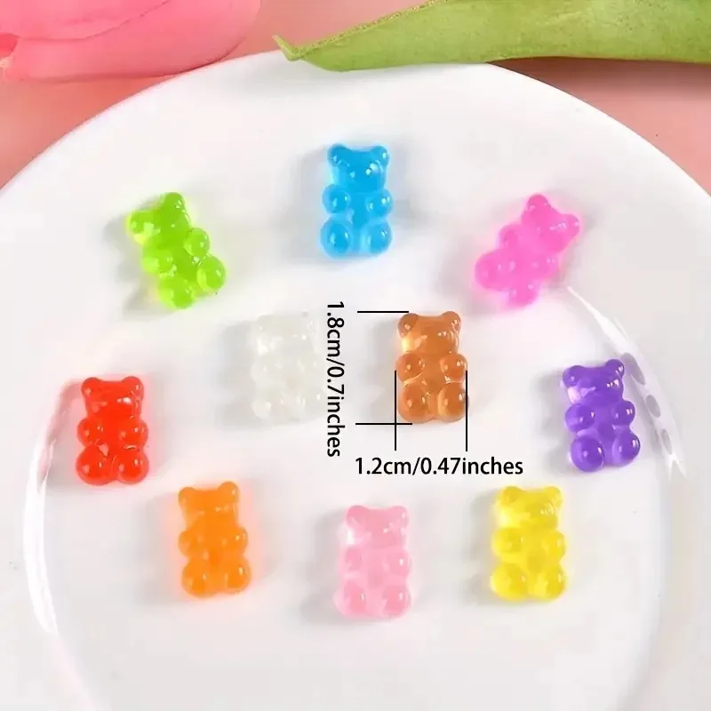 10/20pcs GLOW ใน Dark หมีน่ารักรองเท้า Charms-Luminous DIY รองเท้าผ้าใบตกแต่งสําหรับรองเท้าและรองเท้าอุปกรณ์เสริม Luminous