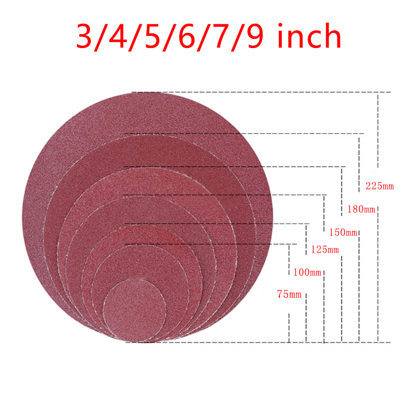 75-100-125-150-180mm Sanding Paper Set 3-4-5-6-7 Inches 40-80-120-2000 Grid Metal Polished Woodworking Tools Dremel Accessories