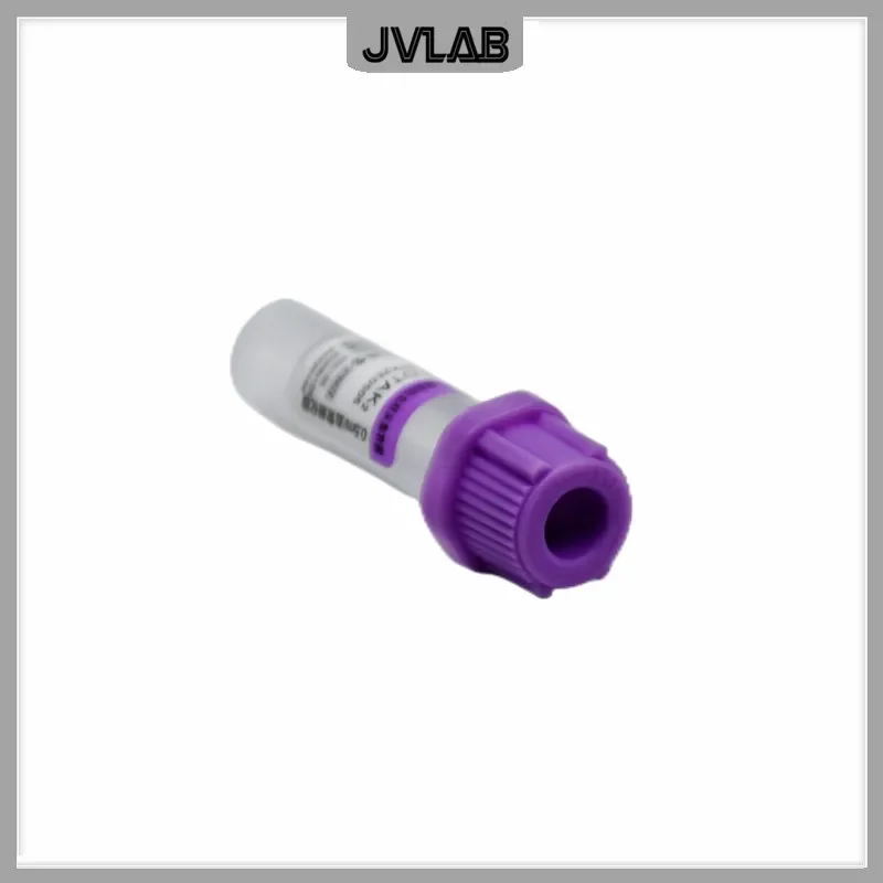 Tubo estéril de coleta de sangue micro com tampa roxa EDTAK2 Tubo de anticalagulação descartável para criança 0,5ml 100 / PK