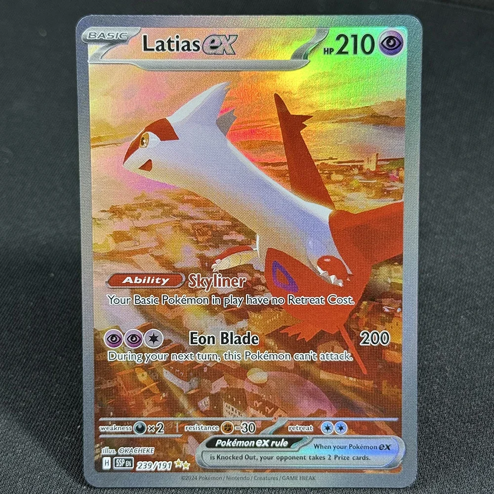Pokemon Single Card Latias Pikachu Hydreigon Milotic Surging Sparks Kingdra Altaria Foil Customized Card Collection PTCG PROXY