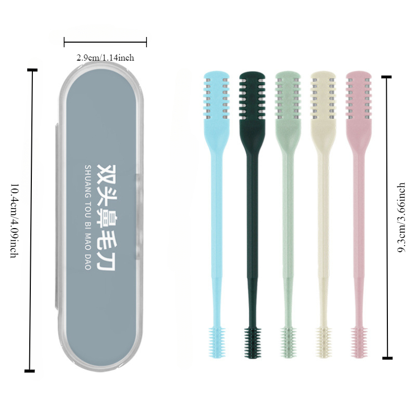 3 шт./набор, двусторонние ножницы для удаления волос в носу