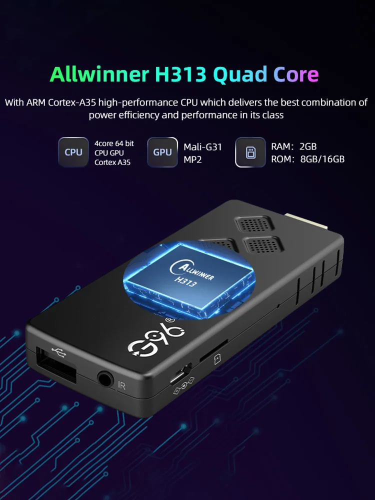2024 quente g96 atv 8k android13.0 tv vara controle remoto infravermelho 2gb8gb 2.4g & 5g duplo wifi bt5 netflix youtube media player