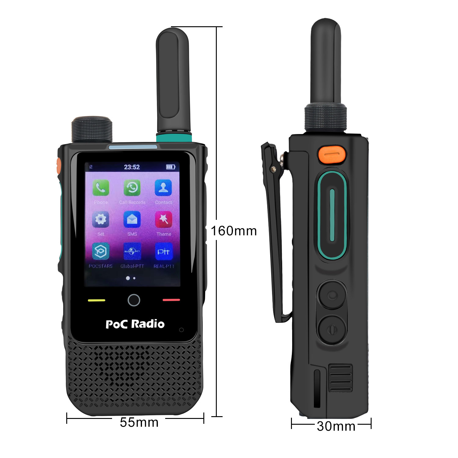 Zello Walkie Talkie HIROYASU HI-B5Pro 4G Lte PoC Радио Zello Real-PTT Global-PTT Pocstars Сенсорный экран 4000 мАч Аккумулятор USB-C