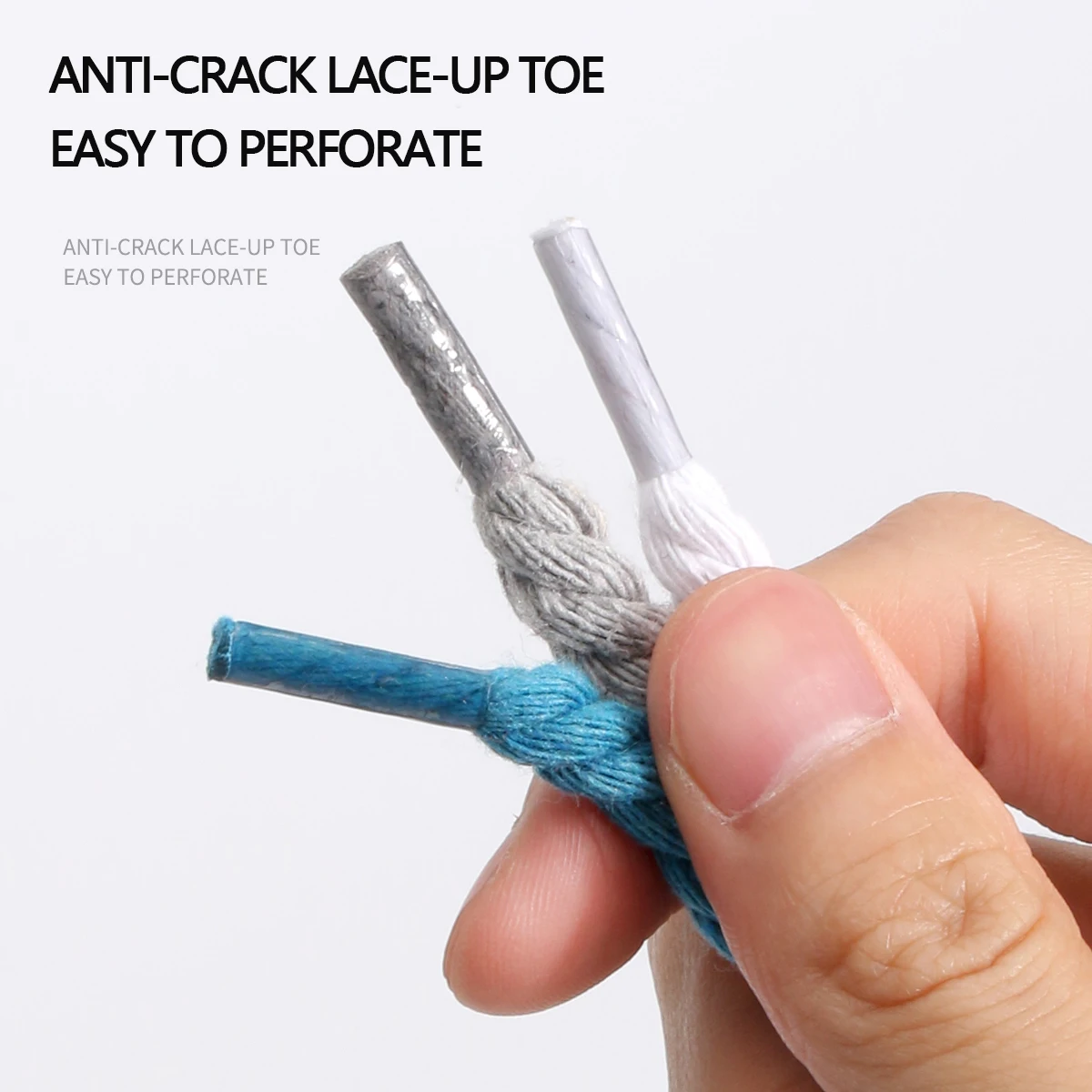 Lacci per scarpe rotondi in corda di canapa spessa 0,7 cm |   Lacci per scarpe in tessuto poliestere-cotone di colore puro |   Lacci intrecciati color macaron