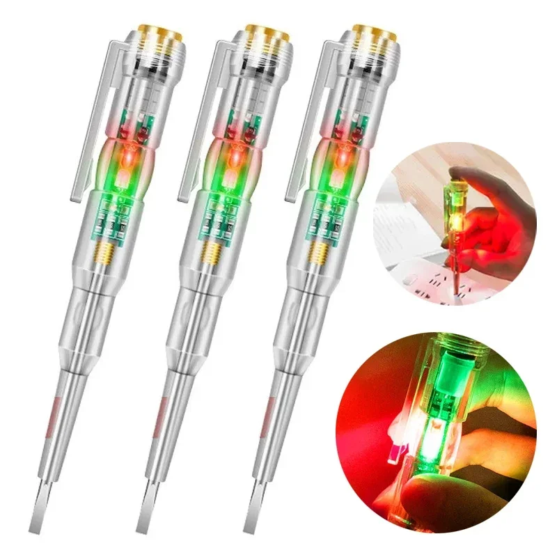 Bolígrafo probador de voltaje inteligente, Detector de potencia de inducción de 24/70-250V, indicador eléctrico, herramientas indicadoras de destornillador, 1/2/3 Uds.