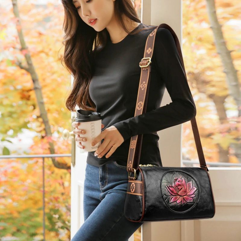 Casual Dames Handtas Zacht Leer Schoudertas Crossbody Tassen voor Vrouwen 2024 Nieuwe Mode Print Dames Messenger Tote Bag