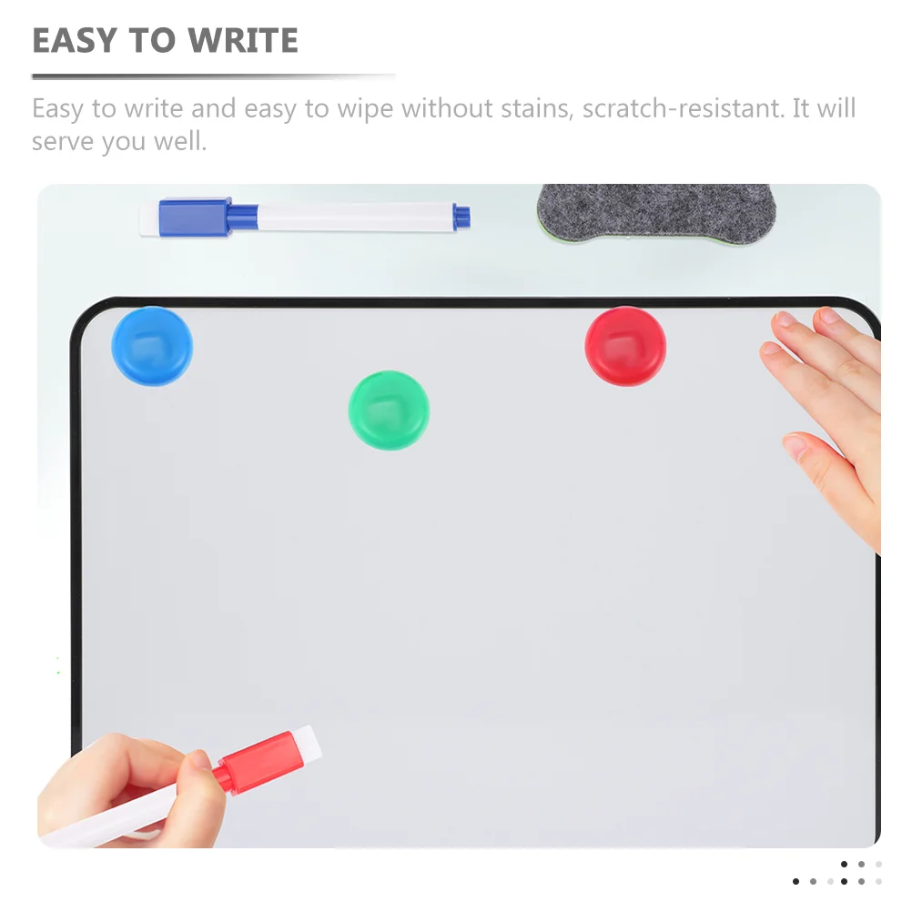 1 set A4 Portable Whiteboard Set Dry Erase Board Office Writing Drawing Board Child Teaching Board Marker Bulletin Board Desktop