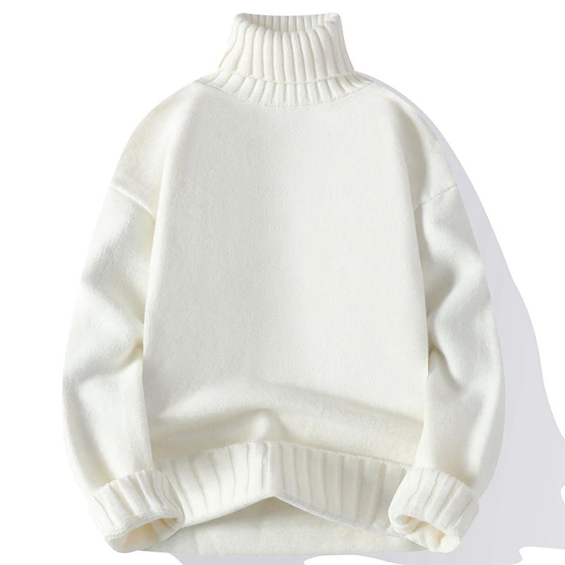 Neue Rollkragenpullover Männer Pullover Lässig Einfarbig Gestrickte Schwarz Pullover Mode Herbst Winter Männer Kleidung 2023 Pullover Mann