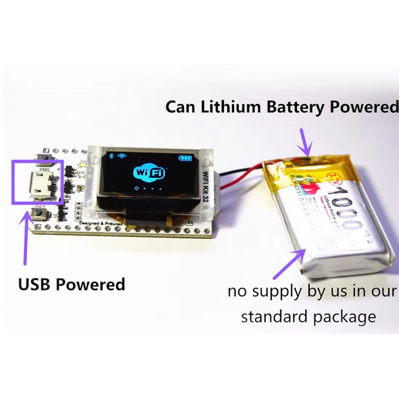 Heltec ESP32 WiFi Kit 32 (V3) Placa de desarrollo Pantalla OLED azul de 0,96 pulgadas Internet de las cosas para Arduino con disipador de calor