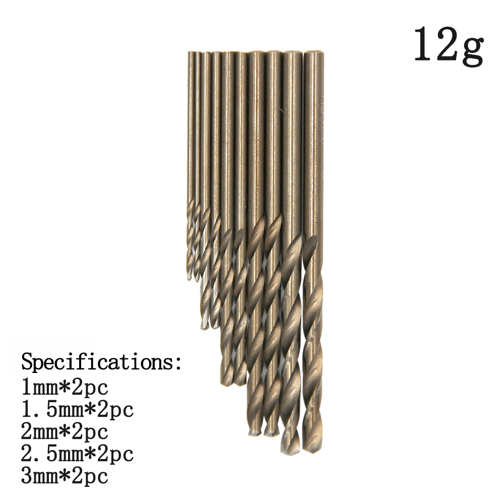 Taladro helicoidal de mango recto totalmente molido de acero de alta velocidad amarillo asado de 1-3mm, mini accesorio de herramienta de perforación de agujeros eléctricos, 1 ud.