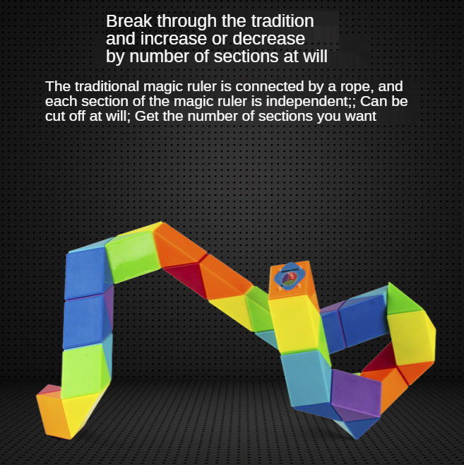 Dingsheng 24 и 36 48 60 72 сегменты Magic Rule Snake многоцветная 3d головоломка fidget gam Fidge Cube Twist Transformable Kid Puzzle