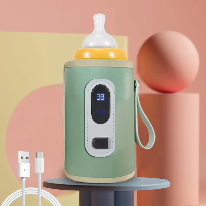Manchon isolant pour biberon Portable, dispositif d'isolation du lait pour bébé avec écran LCD, biberon isolant USB pour voyage en voiture, Porta