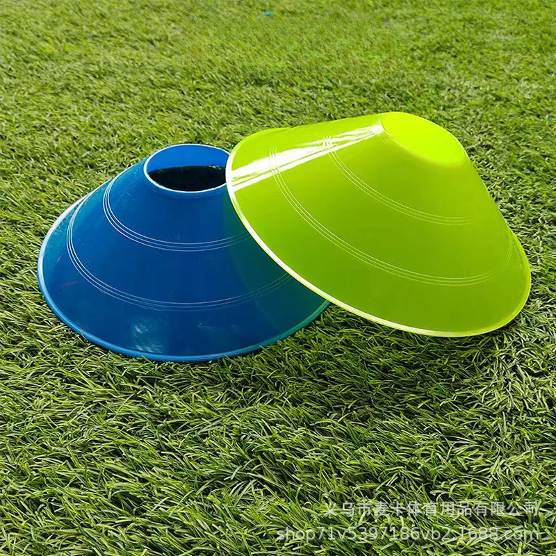 10 ชิ้นฟุตบอลการฝึกอบรมลูกฟุตบอลเกม Disc Agility กรวยชุดกีฬาการฝึกอบรม Space Cones พร้อมขาตั้งพลาสติกผู้ถือ