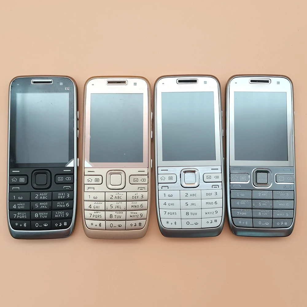 Original Unlocked E52 3MP WIFI Bluetooth FM radio Mobile Phone Russian Arabic Hebrew Keyboard Made in Finland