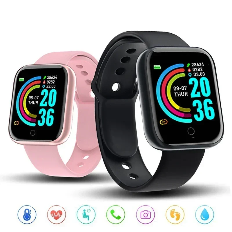 Đồng Hồ Thông Minh Nam Nữ Thể Thao Bluetooth Pedometer Đo Nhịp Tim D20 Chống Nước Theo Dõi Vòng Tay