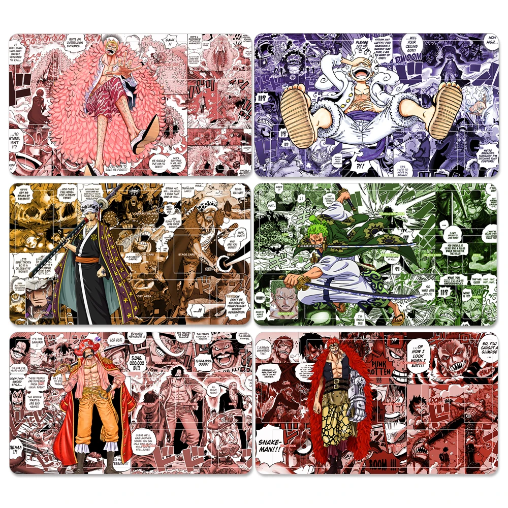 OPCG One Piece Playmat Luffy Law Zoro Ace Perona Trading Card Game Mat Dedicated Card Play Against Table Mat 600x350mm-O7