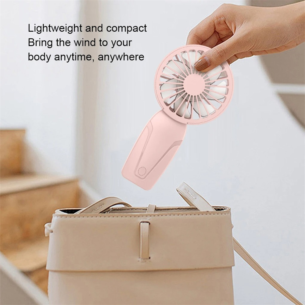Noise Free Rechargeable Mini Fan For Silent Cooling Experience Lightweight Portable Mini Pocket Fan white ﻿