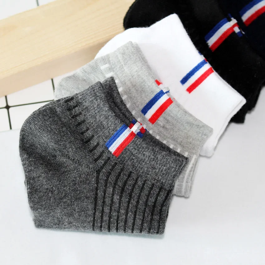 5 pares de calcetines finos de barco, mezcla de verano, Color liso, informal, transpirable, absorción del sudor, calibración