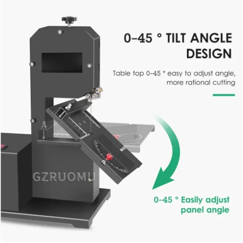 800 W Electric Desktop Woodworking Band Saw Machine Small Multifunction Curve Cutting Tool With 1 Linear Saw Strip 1750RPM 70 MM