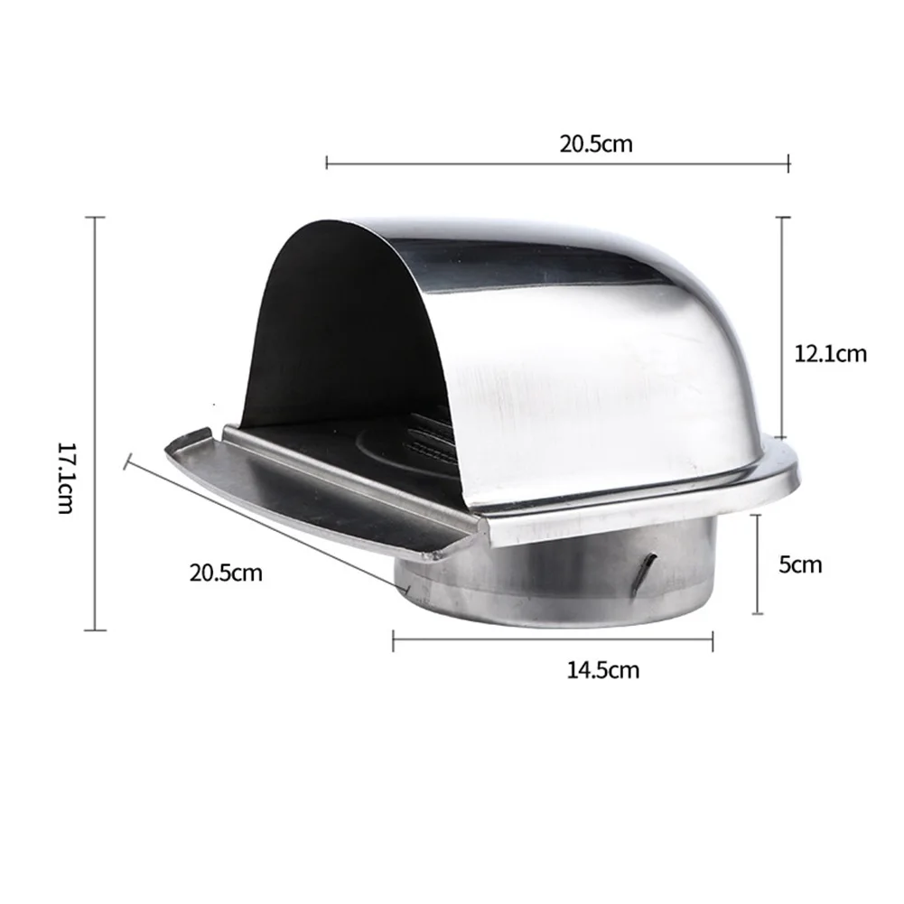 1-teilige Entlüftung abdeckung aus Edelstahl 150mm mm Wand entlüftung ventil Kühlergrill abdeckung Lüftungs auslass