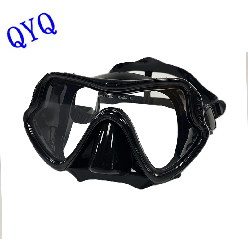 QYQ ダイビングマスク プロフェッショナルシュノーケル ダイビングマスクとシュノーケル ゴーグル メガネ ダイビング 水泳 イージーブレスチューブセット シュノーケルマスク