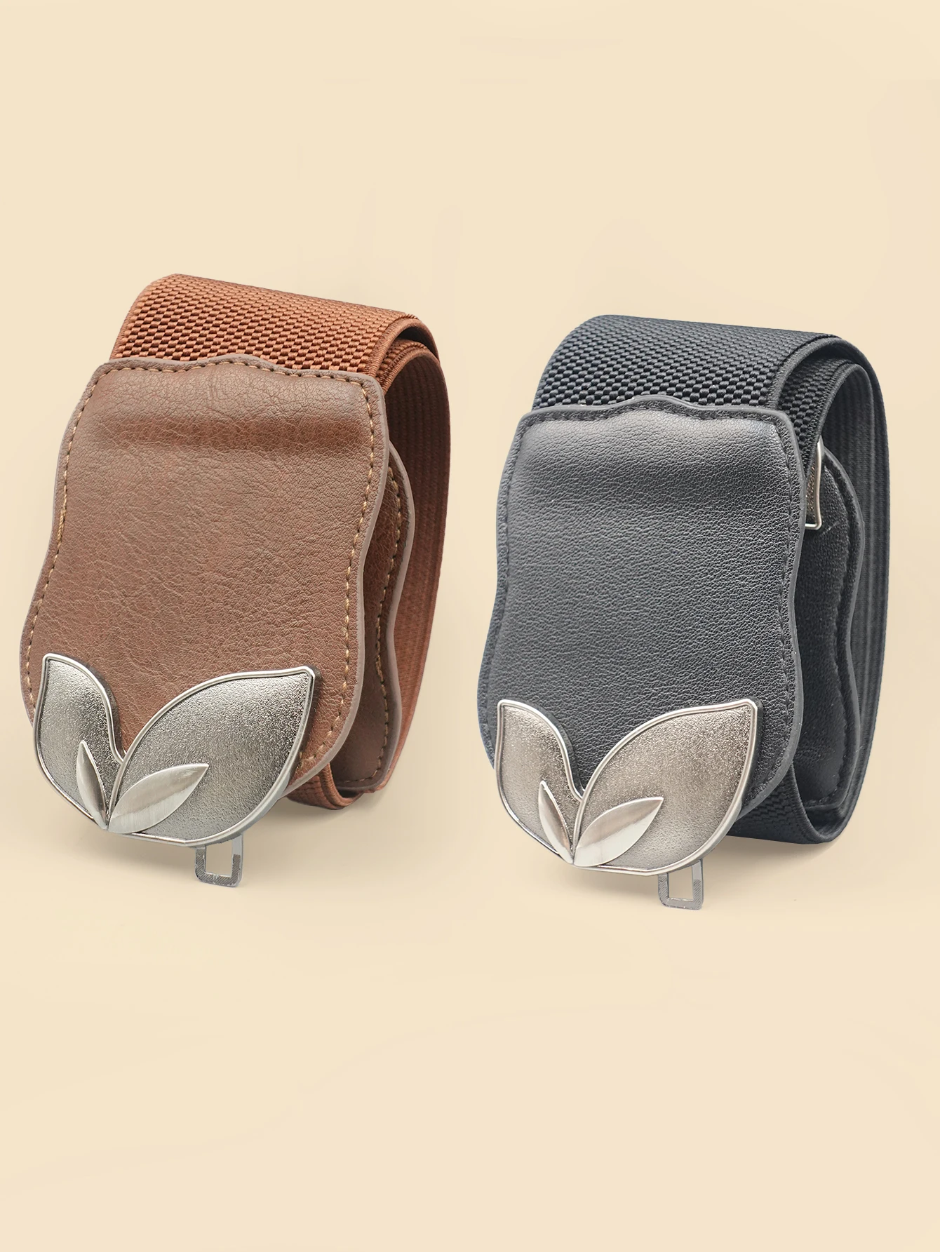 High Elastic Elastic Ladies Belt Bohemian Elastic Pu Belt Women's Elastic Tight Waist Belt Jeans Dress Elastic Wide Belt