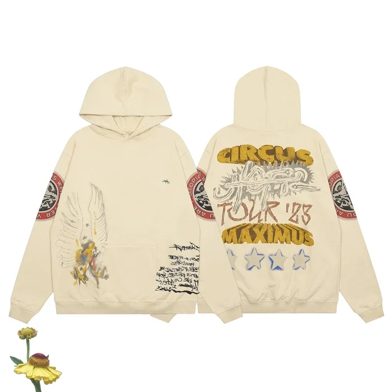 패션 streetwear 선인장 잭 후드 낙서 인쇄 스웨터 하이 스트리트 힙합 선인장 잭 풀오버