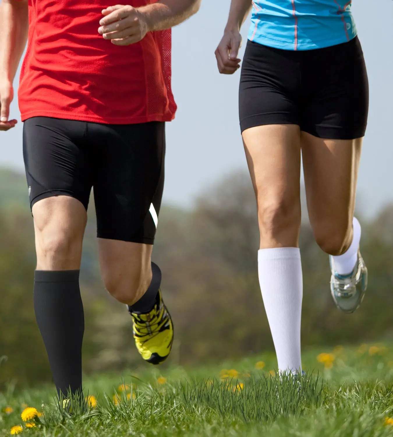 3/6/7 pares de calcetines de compresión venas varicosas correr Natural senderismo baloncesto deportes al aire libre calcetines hasta la rodilla calcetines elásticos