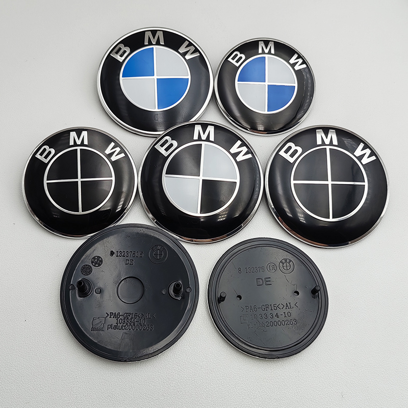 Emblème de capot avant de voiture BMW, logo de capot ABS, insigne de couverture de coffre, accessoires BMW E39, E46, E30, E36, G20, E87, E60, E90, 74mm, 82mm, 2 pièces