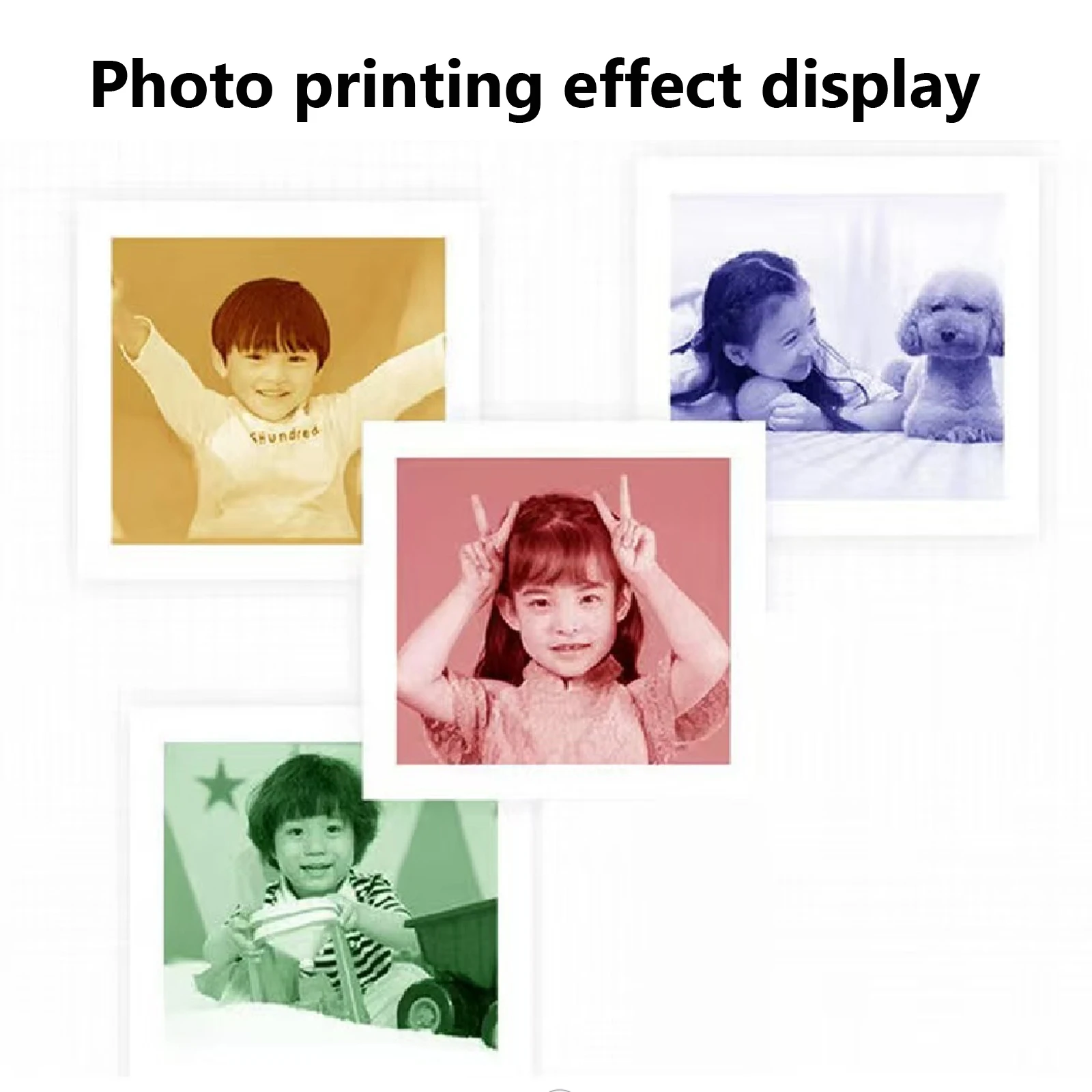 Papel térmico de 4 rollos de colores para impresión en color, para cámara de impresión instantánea, papeles de colores para niños sin impresión de tinta