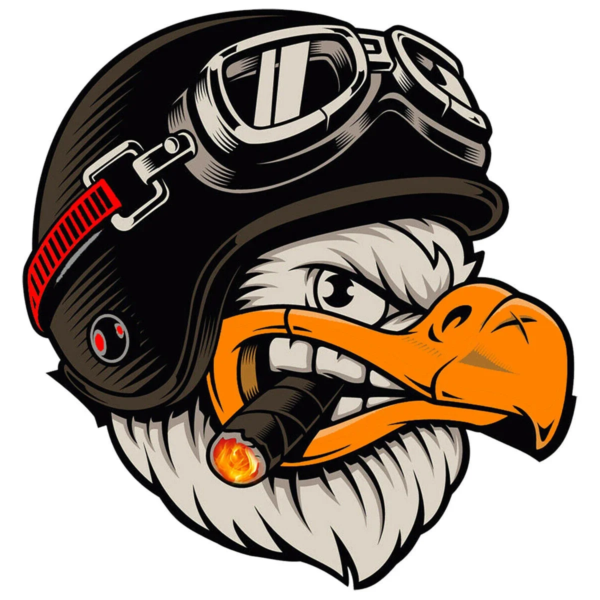 Pegatina personalizada para motocicleta, calcomanías de vinilo impermeables, piezas exteriores de casco de águila americana, accesorios para coche, productos