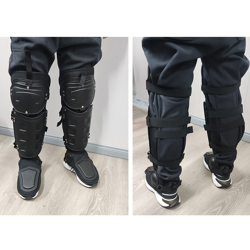 Protetores táticos de armadura de perna, ternos de armadura de proteção de pernas, suprimentos de ternos de motim, equipamento de proteção de perna e joelheiras de corpo inteiro