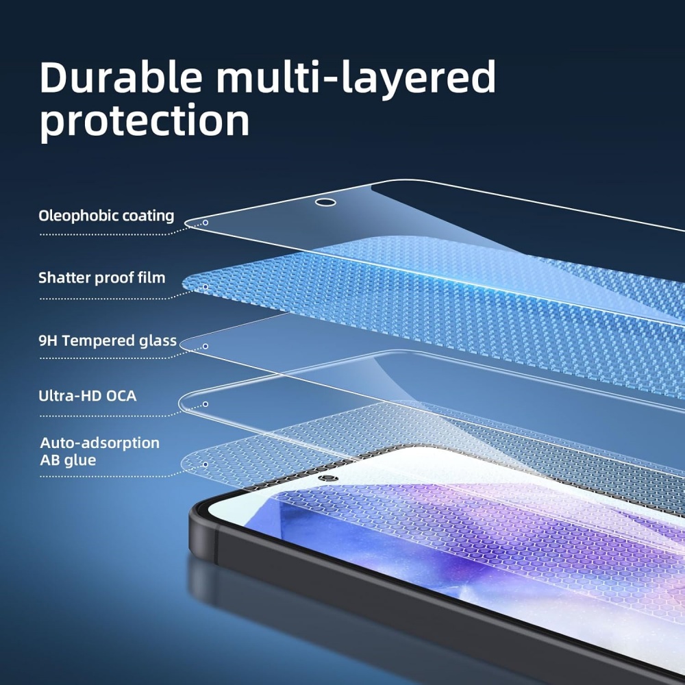 3 unidades HD Cristal templado para Samsung A17 A27 A37 A57 A16 A26 A36 A56 A55 A53 A54 A35 A25 A15 Protector de pantalla Samsung Galaxy S25 S24 Ultra Screen Protector Glass S24 FE S23 S22 S21 Plus