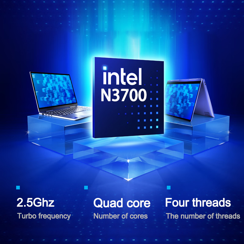 14.1 นิ้วแล็ปท็อป Intel N3700 16GB RAM + 1024GB ROM กรอบแคบหน้าจอ PC Windows 11 ความบันเทิงสํานักงานแล็ปท็อปน้ําหนักเบา