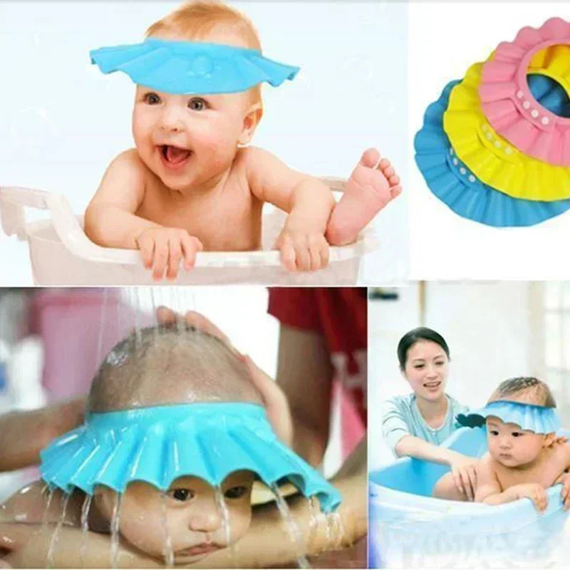 Duschhaube, Baby-Augen-geschützte Ohren, geschützte Badeschutzmütze für Kleinkinder, Baby-Haare waschen