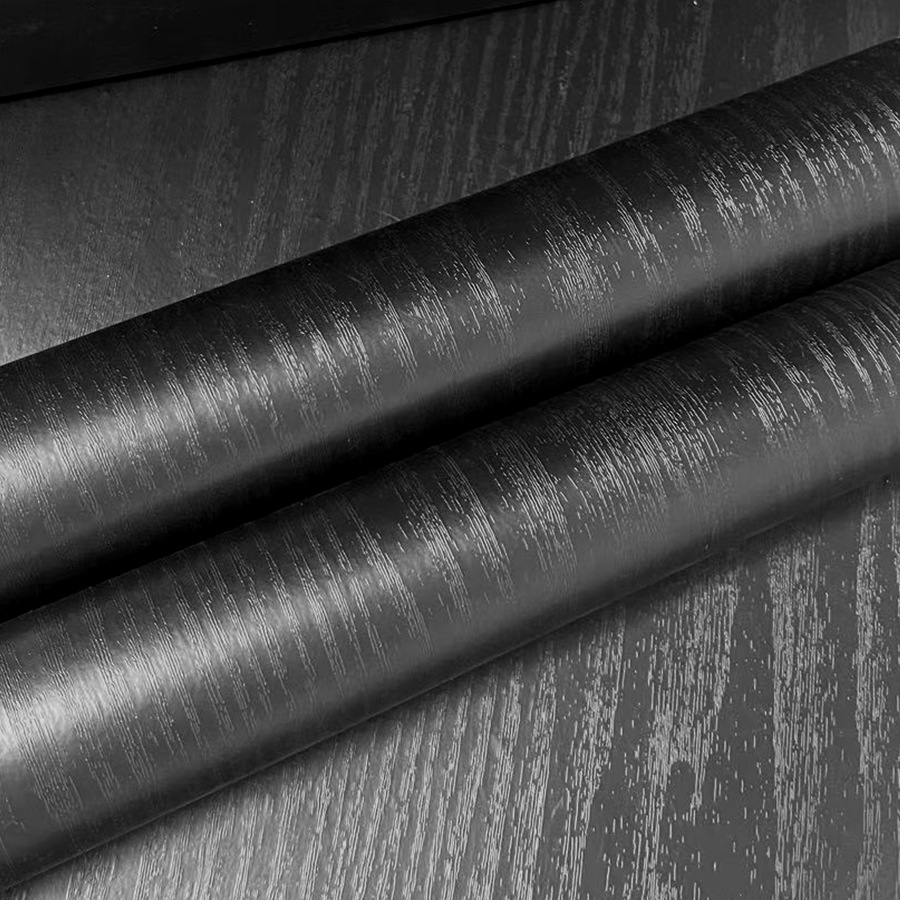 Papel de parede autoadesivo de grão de madeira preta, móveis que mudam de cor, adesivos de guarda-roupa, materiais e suprimentos de decoração para casa