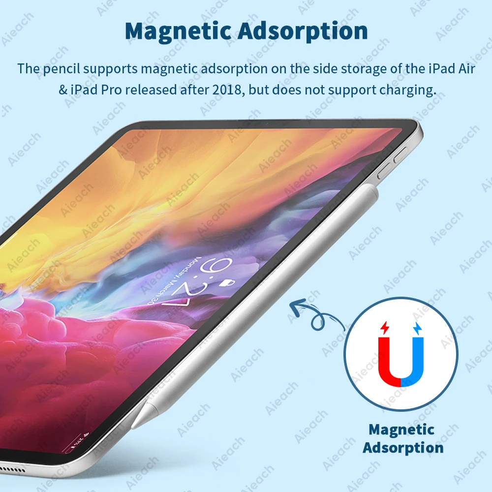 For Apple Pencils Bluetooth Stylus for iPad 2018-2025 Write Draw For Apple Pencil 2 iPad Pen with Tilt Sensing Palm Rejection