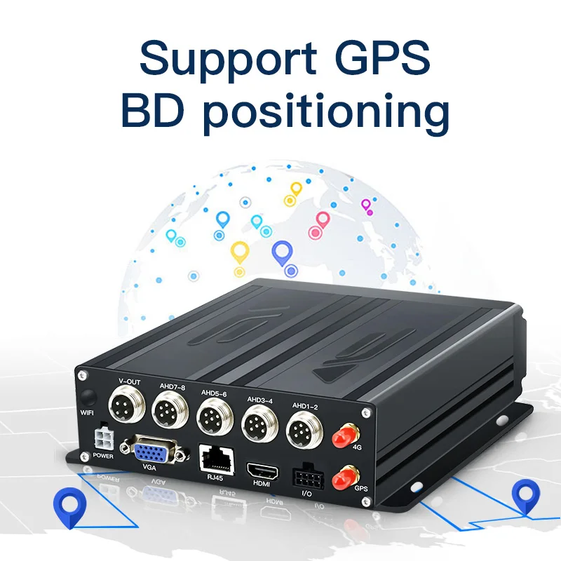Bus Truck 8 Channel CCTV Security Camera System 4CH SD DVR 4G GPS MDVR Kit Vehicle Video Recorder Mobile Car DVR