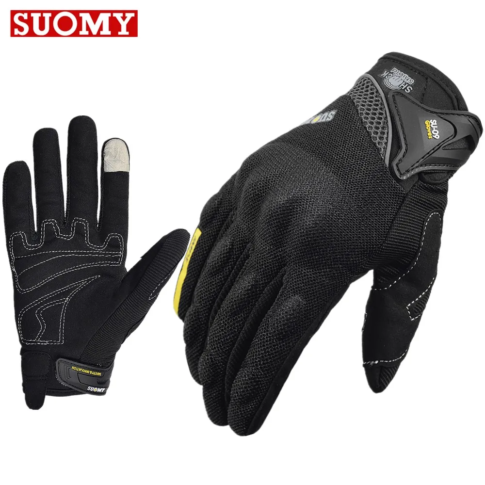 SUOMY Guanti da moto estivi Uomo Donna Funzione touch Guanti da corsa per moto Guanti da ciclismo per motociclisti con dita intere