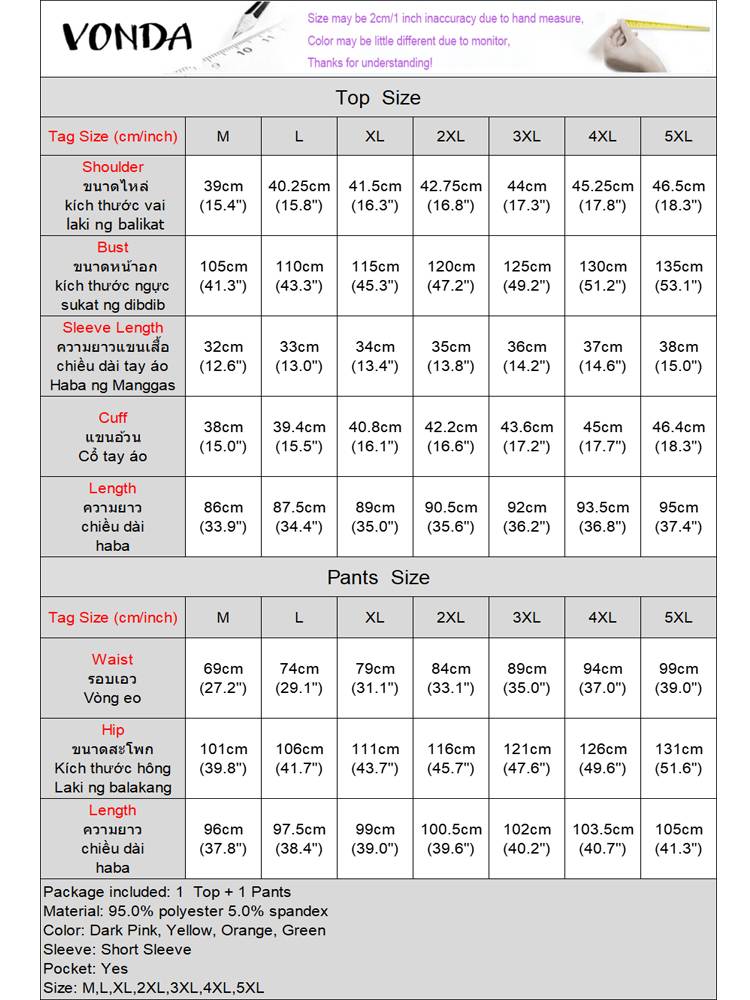 Vonda-Conjuntos elegantes de calças femininas, patchwork impresso, tops vintage, calças de perna larga, conjuntos combinando, plus size, 5XL, 2024