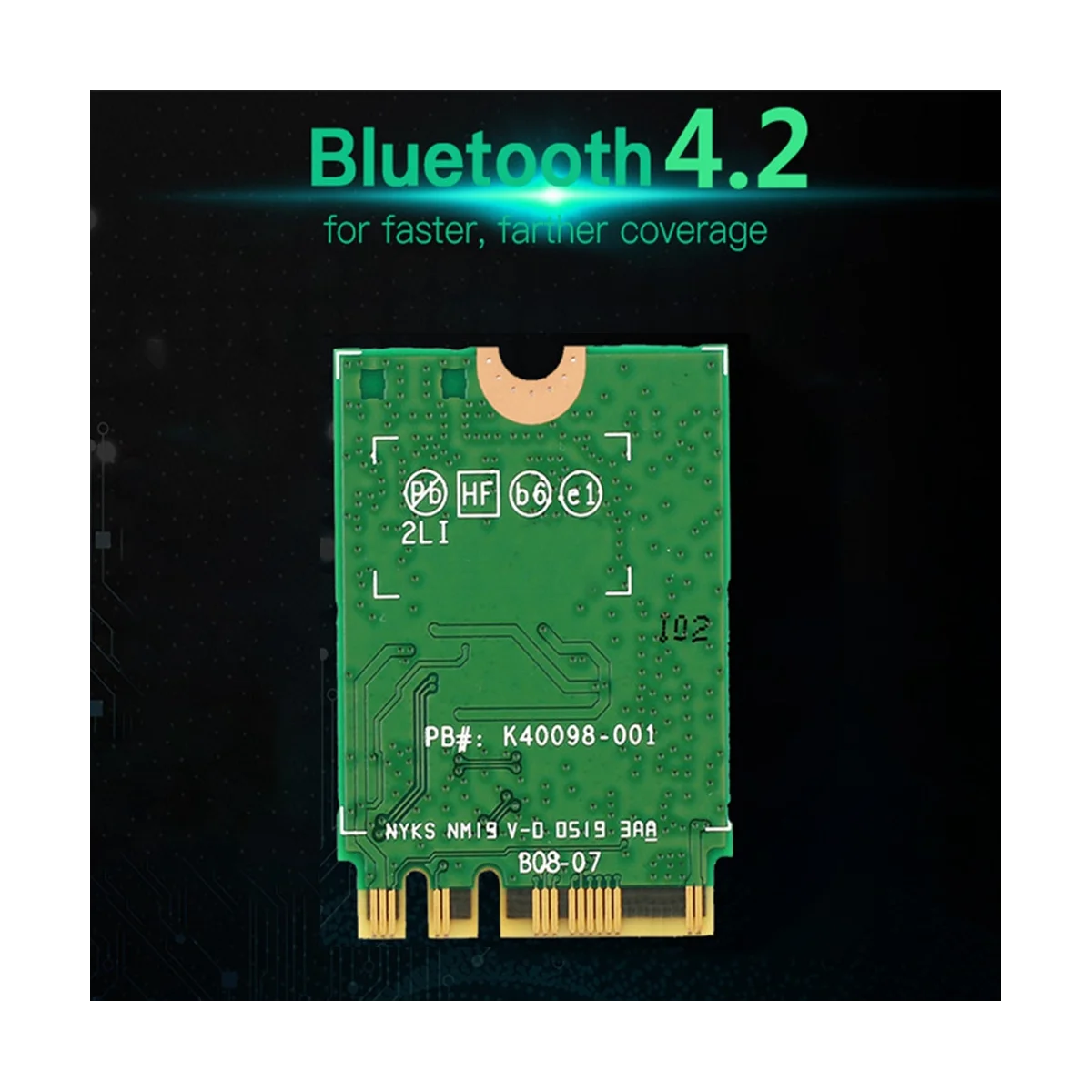 Módulo de cartão WiFi sem fio para AC 8260NGW, 2XAntenna, 2.4G, 5Ghz, 867M, Bluetooth 4.2, NGFF, M.2