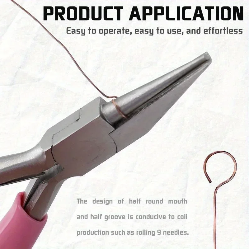 1/2pcs Mini 5 นิ้วรอบเว้าคีม Wire Looping คีม Precision เครื่องประดับลวด Looping คีมสําหรับเครื่องประดับ DIY ทํา