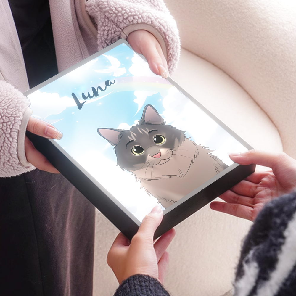 Anime pet night light customization, USB plug 3-tone lighting atmosphere light, home decoration light gift for pet lovers