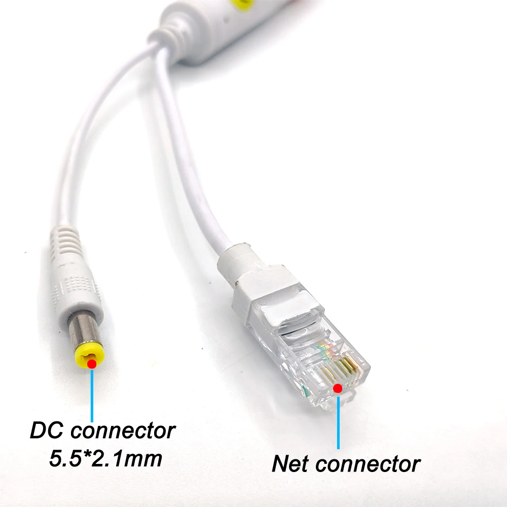 48V auf 12V POE SpliterWaterproof Video- und Netzteilkabelversorgungsmodul Injektor Extender für IP-Kamera Splitter Net AP