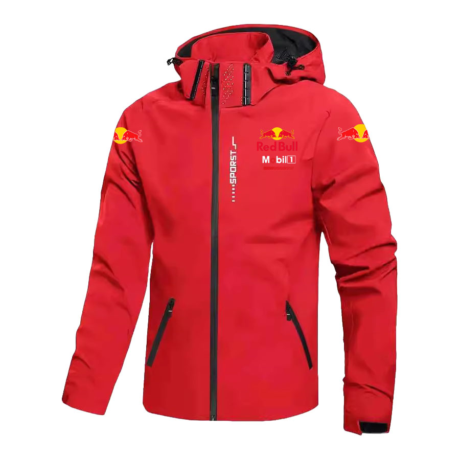 Nieuw windjack Waterdichte herenhoodie Groot formaat los RedBull-logo Motorjas Winddicht sportkleding racepak